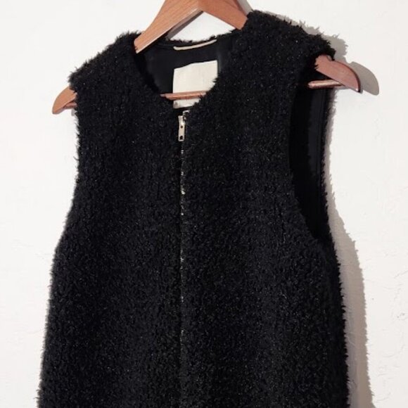 Wilfred Women's Chatou Vest Sherpa Faux Fur Full Zip Jacket Size Small - Picture 2 of 5